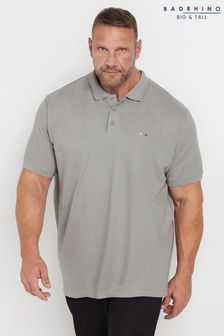 BadRhino Big & Tall Grey 100% Cotton Plain Polo Shirt (AK4404) | $40