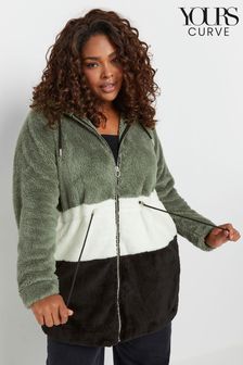 Women s Jackets Curve Teddy Borg Colour Block Coatsandjackets Next Luxembourg