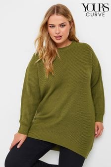 Yours Curve Green Essential Jumper (AK4575) | $41