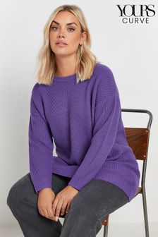 Yours Curve Purple Essential Jumper (AK4631) | LEI 143