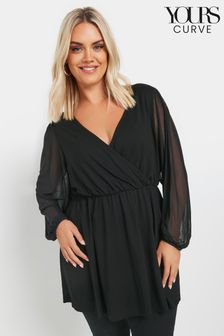 Yours Curve Mesh Sleeve Wrap Top (AK4954) | NT$1,260