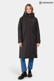 Didriksons Womens Mia Waterproof Long Parka Padded Black Jacket (AK5614) | 150 ر.ع