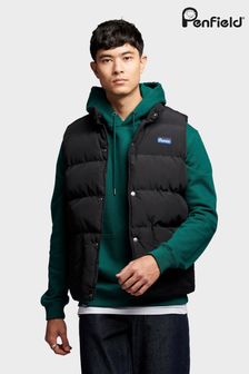 Penfield Black Penfield Mens Outback Gilet (AK5826) | $173