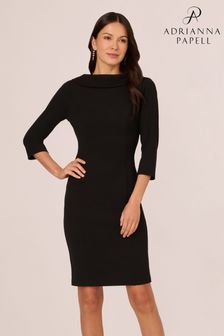 Black roll neck midi dress clearance