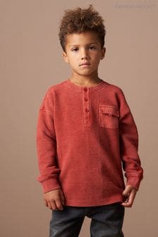 Angel & Rocket Red Evan Long Sleeve Washed 100% Cotton T-Shirt (AK7701) | OMR10 - OMR11