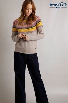 Weird Fish Grey Weird Fish Lowell Eco Fair Isle Jumper (AK7766) | $103