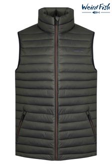 Gri - Weird Fish Langtree Lightweight Showerproof Padded Gilet (AK7781) | 358 LEI