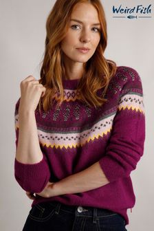 Weird Fish Pink Weird Fish Lowell Eco Fair Isle Jumper (AK7819) | $103