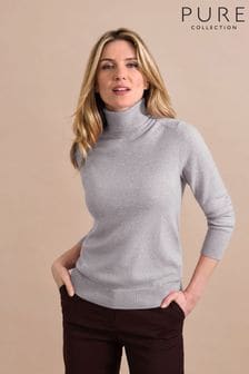 Pure Collection Cashmere Polo Neck Sweater (AK8000) | $248