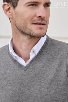 Pure Collection 100% Cashmere V-Neck Jumper (AK8005) | $266