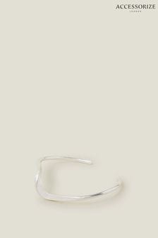 Accessorize Silver Tone Twist Cuff Bracelet (AK8139) | $54