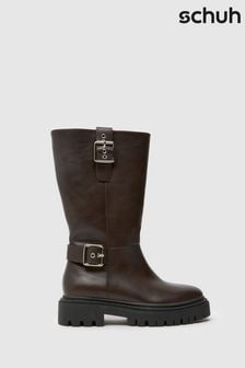 Schuh Dayla Chunky Calf Brown Boots (AK8509) | $103