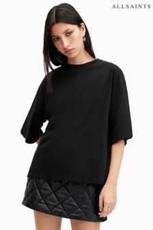 AllSaints Black Amelie Undrground T-Shirt (AK9712) | 440 SAR