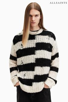 AllSaints White Pip Crew Neck Jumper (AK9814) | kr1,842