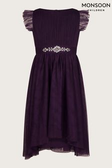 Monsoon Purple Penelope Belt Dress (AK9896) | €44 - €49