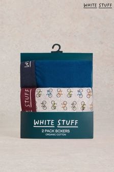 White Stuff Green Plain & Print Boxers 2 Pack (AL1215) | $34