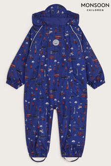 Monsoon Blue London Print Puddlesuit (AL2438) | €64