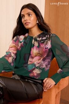 Love & Roses Printed Crew Neck Blouse (AL2726) | 23 ر.ع