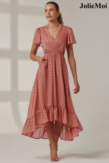 Next pink wrap dress deals