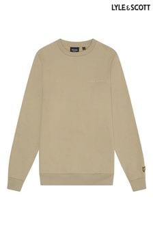 Lyle & Scott Natural Embroidered Crew Neck 100% Cotton Sweatshirt (AL2947) | ₪ 352