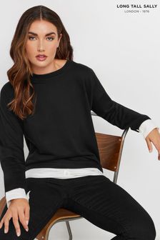 Long Tall Sally Black 2-In-1 Sweatshirt (AL4076) | €46