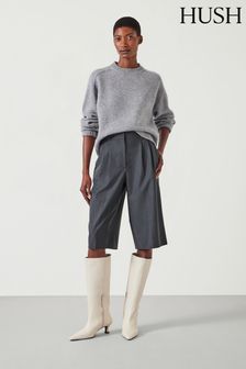 Hush Grey Ayla Cropped Bermuda Shorts (AL4914) | HK$771