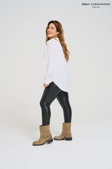 Next black coated leggings shop