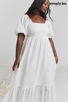 Women s Simply Be Maxi Tiered Smock 100 Cotton Dresses Next Estonia