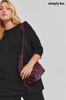 Simply Be Black Soft Touch Side Pocket Tunic (AL5015) | $43