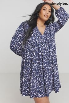 Simply Be Blue Supersoft Pocket Midi Dress (AL5052) | $50