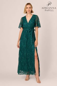 Adrianna papell belted lace gown clearance