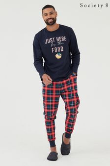 Society 8 Blue Mens Just Here For The Pyjamas (AL5632) | €47