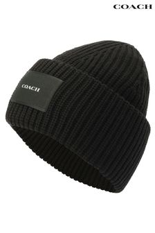 COACH Woven Patch Black Beanie (AL6077) | DKK555