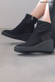 Boots Black Wedge Ankle Workwear Footwear Next Luxembourg