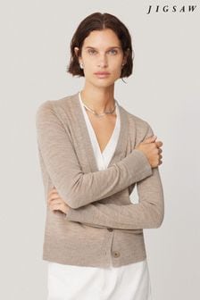 Jigsaw Merino Double Front Cardigan (AL6482) | ‏654 ‏₪