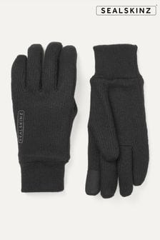 Sealskinz Necton Windproof All Weather Knitted Black Gloves (AL6550) | $60