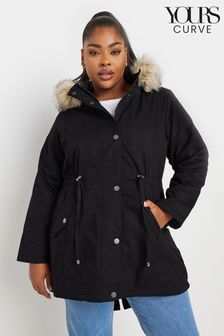 Yours Curve Petite Faux Fur Trim Parka (AL6920) | 4 005 ₴