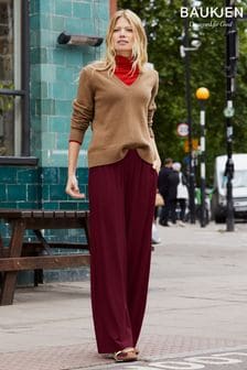 Baukjen Red Palazzo Trousers (AL7388) | $129