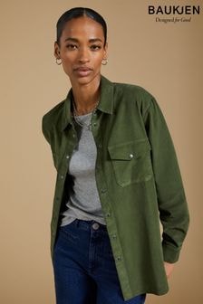 Baukjen Relaxed Green 100% Cotton Beata Organic Corduroy Shirt (AL7408) | $187