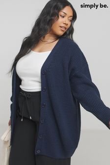 Women s Cardigans Blue Long Sleeve V Neck Knitwear Next Qatar