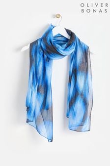 Oliver Bonas Blurred Leopard Shimmer Lightweight Scarf (AL8052) | CA$74