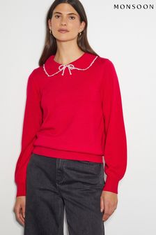 Monsoon red jumper top