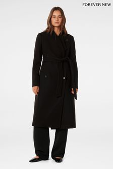 Forever new black coat best sale