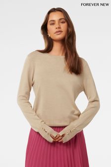 Forever New Cream Katie Crew Neck Sweater (AL8916) | €57