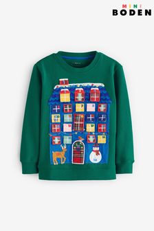 Boden Advent Calendar Festive 100% Cotton Sweatshirt (AL8938) | ‏186 ‏₪ - ‏211 ‏₪