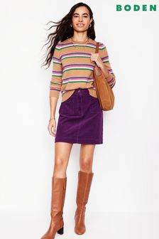 Boden Purple Estella Cord Skirt (AL9519) | €89