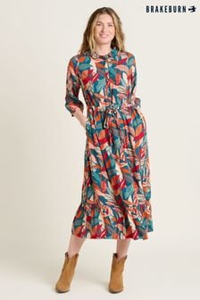 Women s Orange Summer Dress 3 4 Sleeve Collared Dresses Next Lithuania