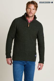 Brakeburn Green Quarter Zip Jumper (AM0016) | €107