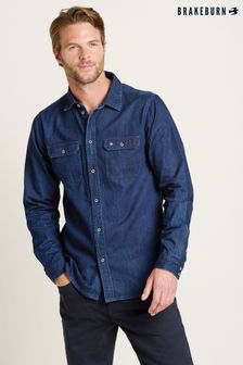 Brakeburn Blue 100% Cotton Denim Shirt (AM0020) | $94