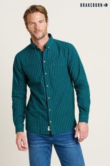 Brakeburn Green 100% Cotton Gingham Shirt (AM0073) | $94